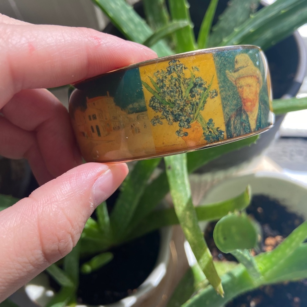 Van Gogh 22kt Goldplated bangle Van Gogh Collage, by Erwin Pearl® - Picture 14 of 16